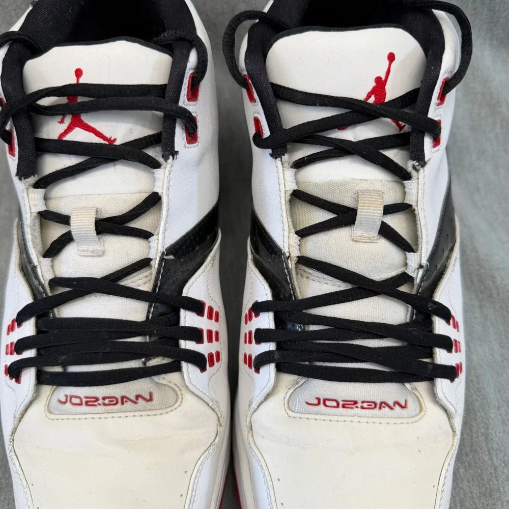 Nike Air Jordan Flight 23 White Red Sneakers Basketball Shoes Mens 12 317820-116